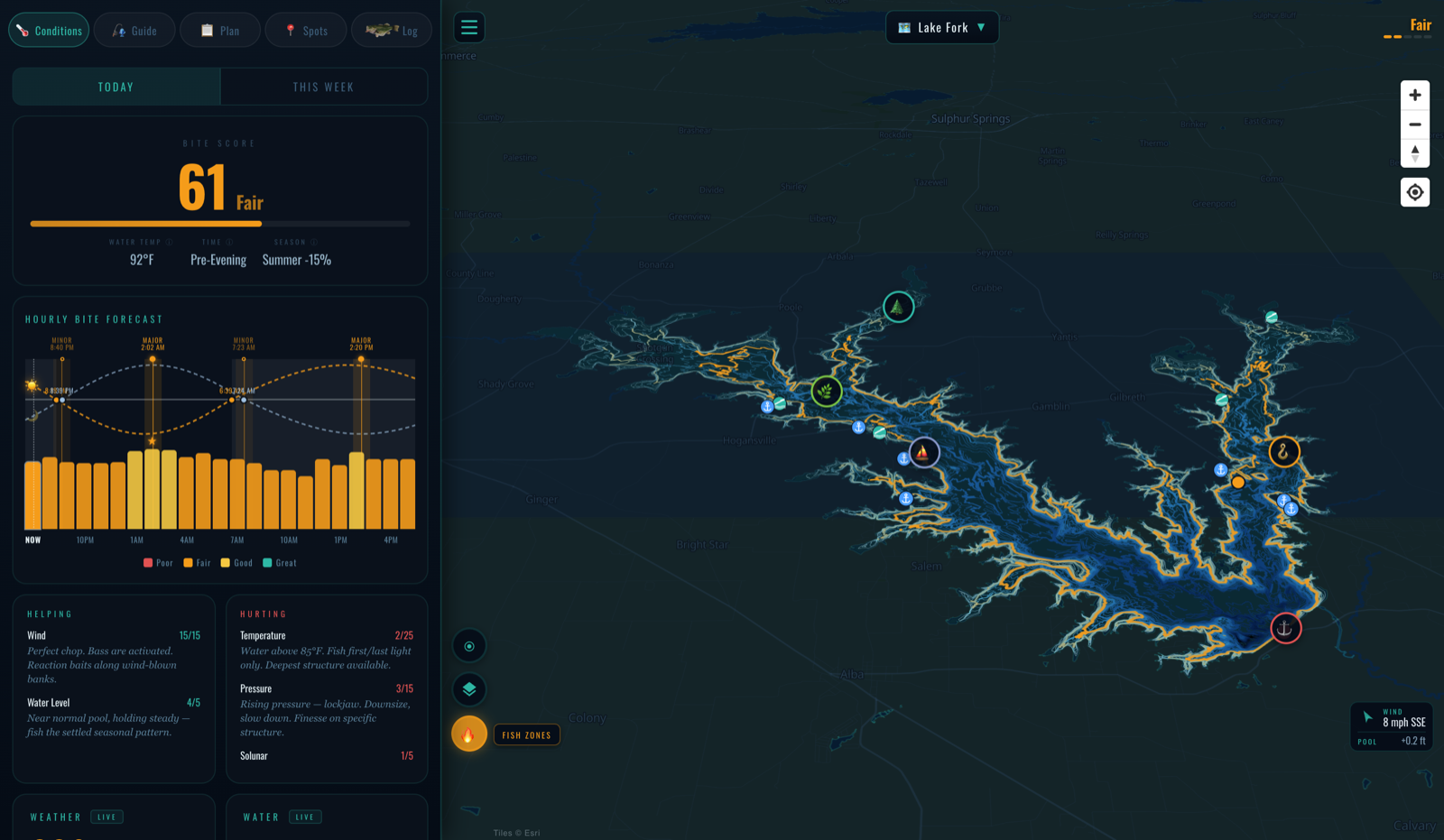 3D Depth view — Lake Fork, Texas