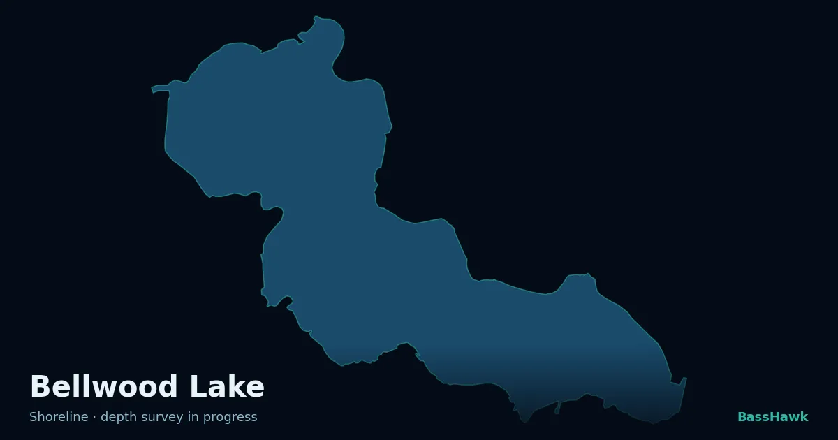 Bellwood Lake shoreline outline