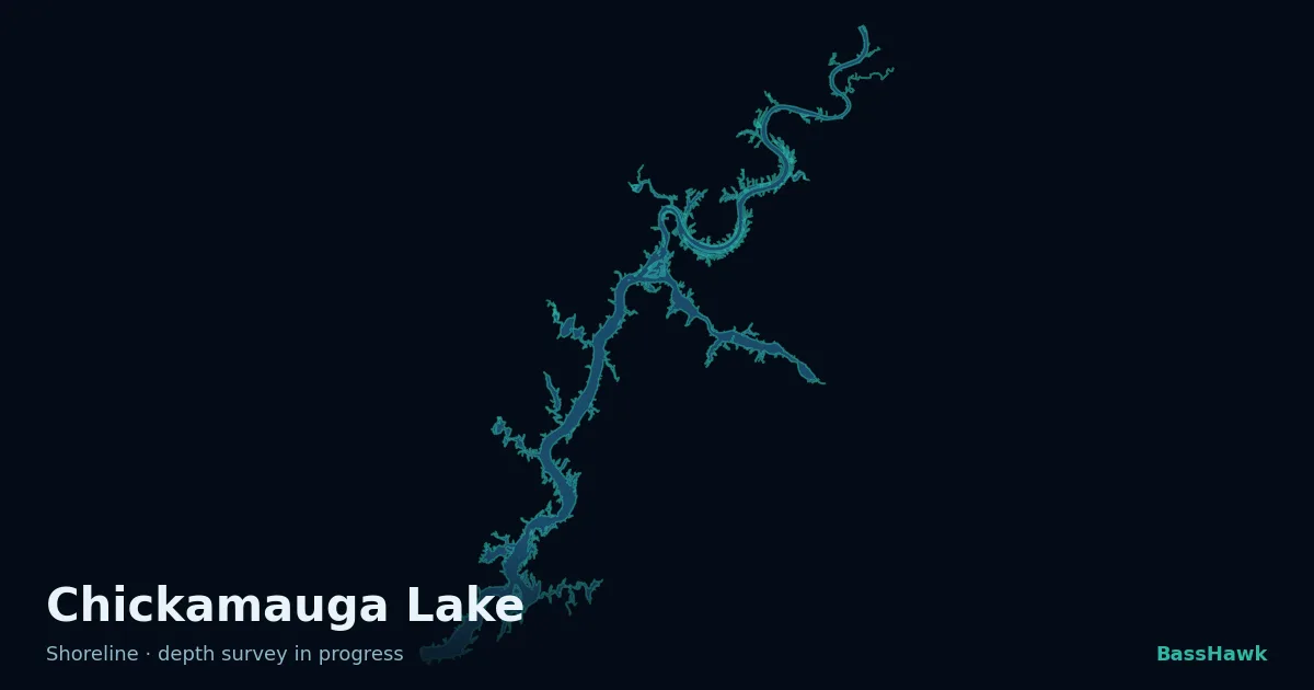 Chickamauga Lake shoreline outline