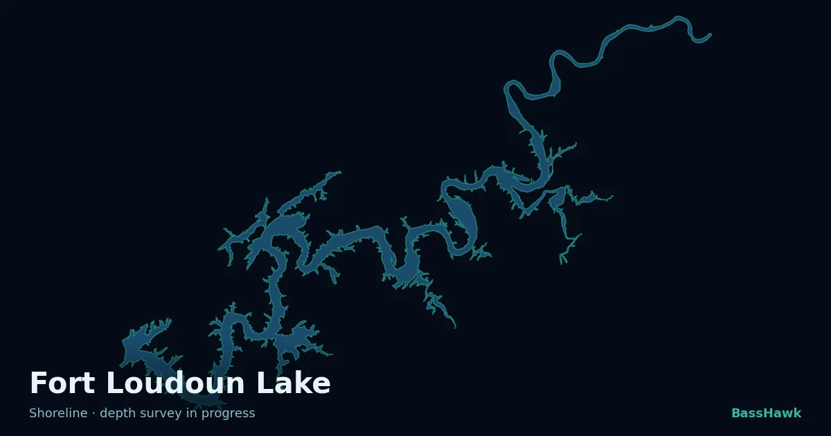 Fort Loudoun Lake shoreline outline