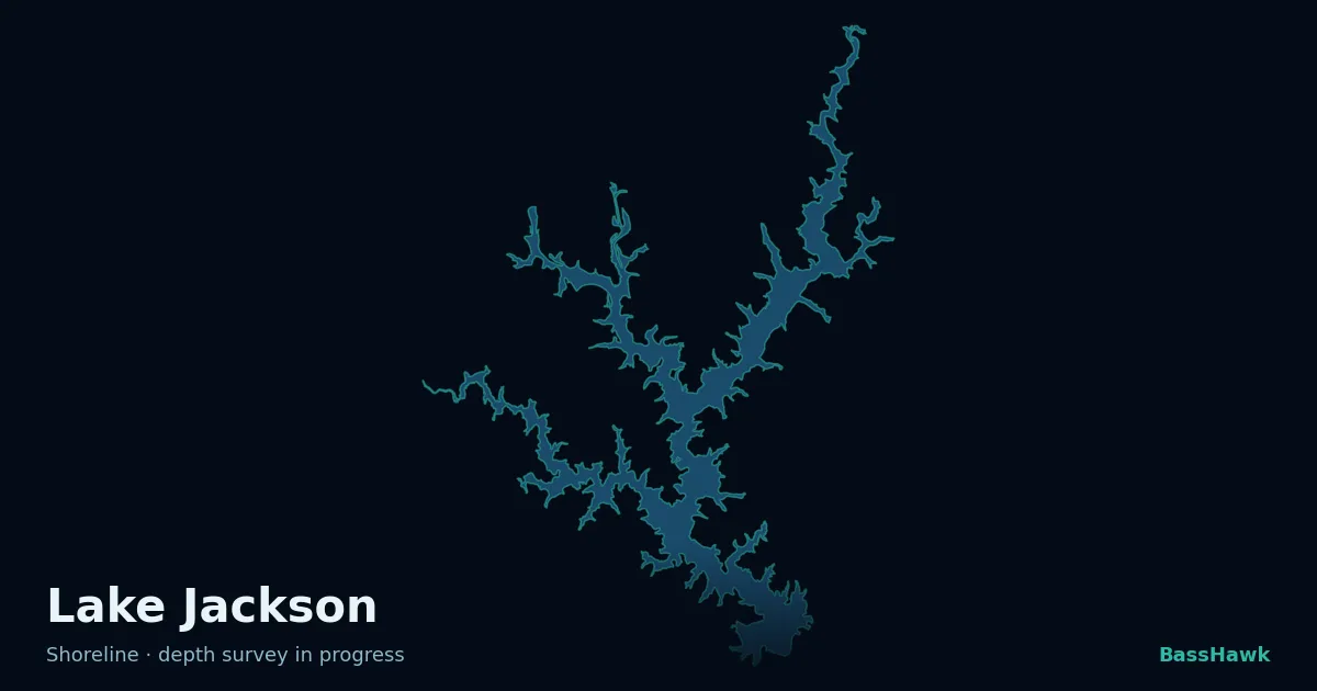 Lake Jackson shoreline outline