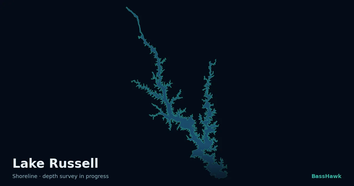 Lake Russell shoreline outline