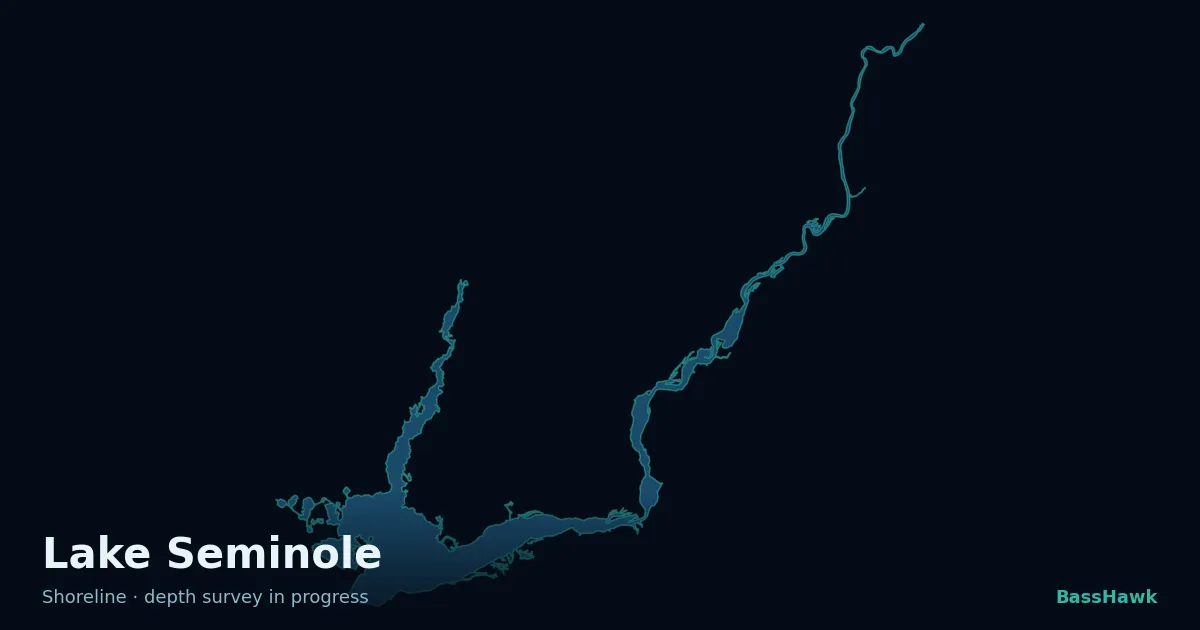 Lake Seminole shoreline outline