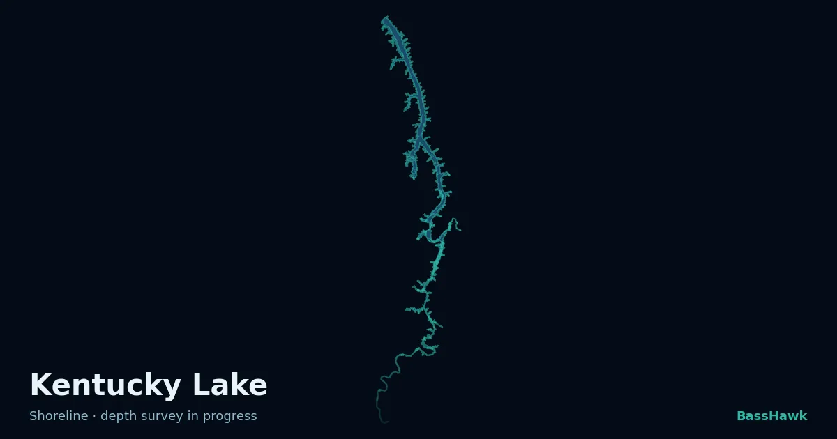 Kentucky Lake shoreline outline