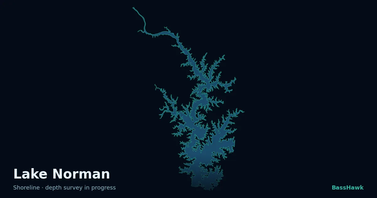 Lake Norman shoreline outline