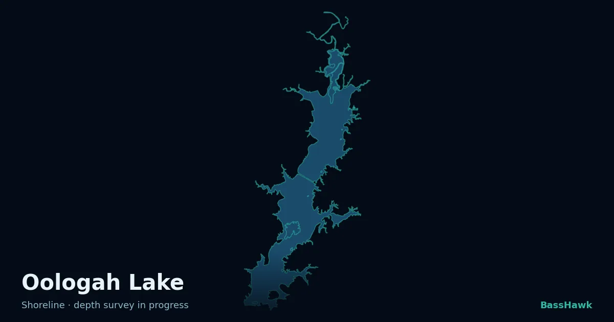 Oologah Lake shoreline outline
