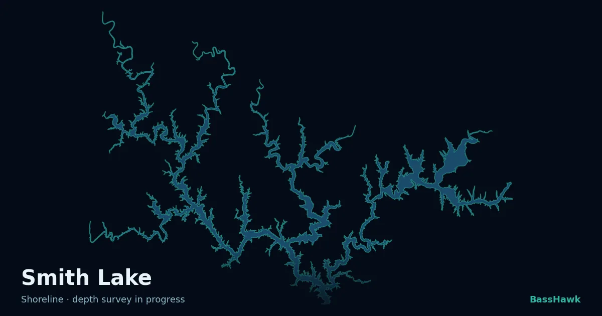 Smith Lake shoreline outline