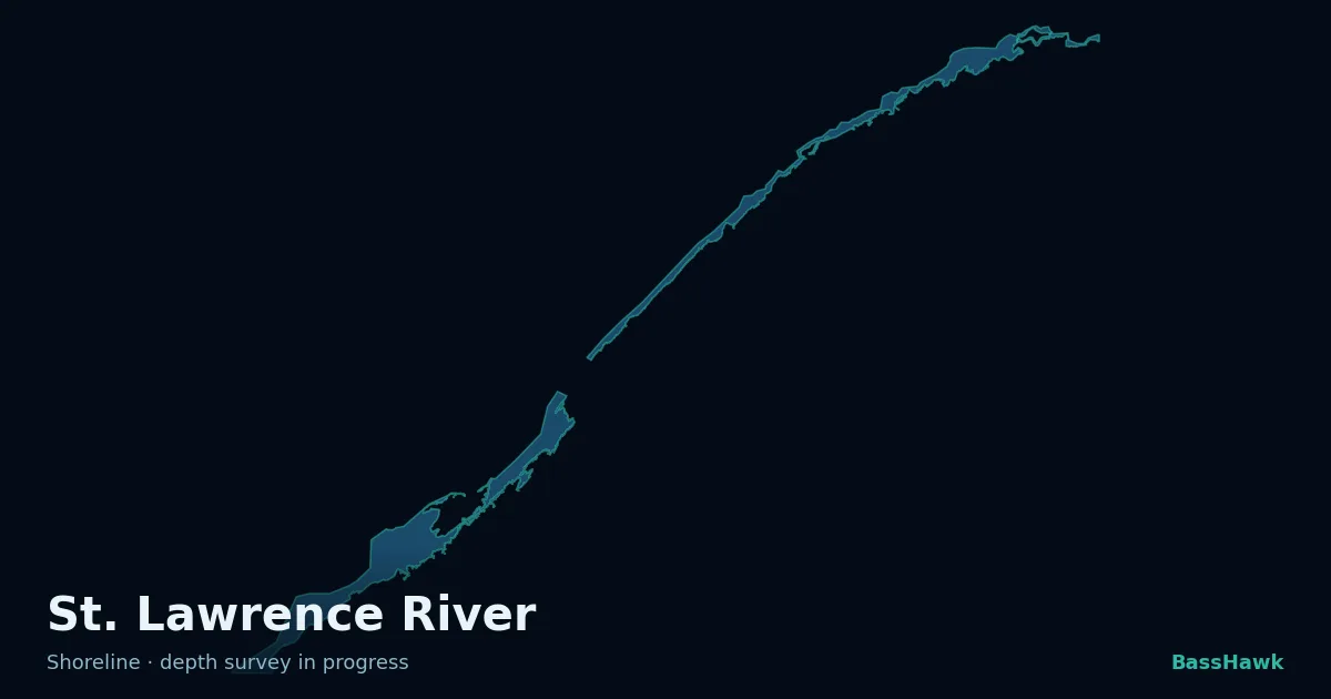 St. Lawrence River shoreline outline