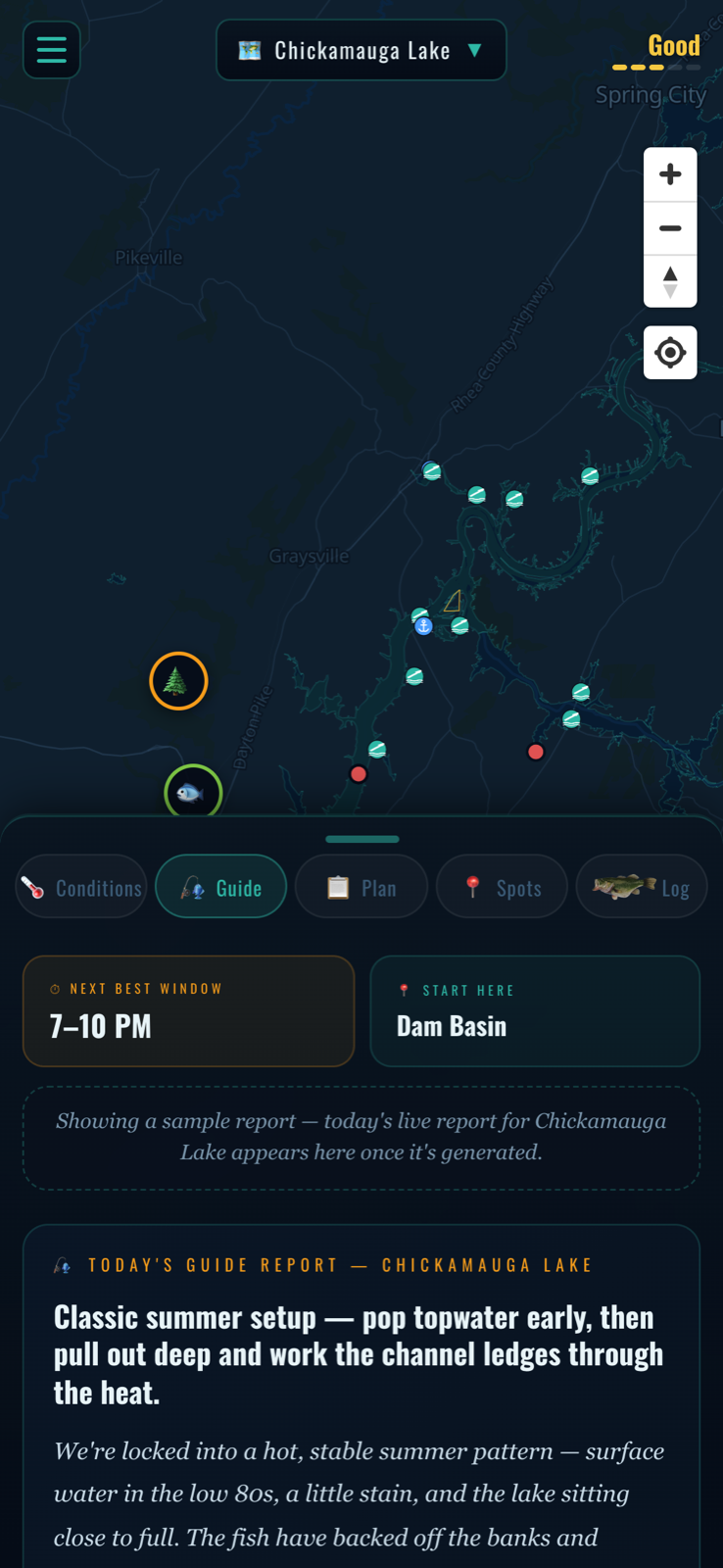 Daily guide report — Chickamauga